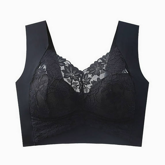 SPZTSX Anti Sagging Bras for Women Full Coverage Lace High Support Bralette Push Up No Underwire Minimizer Bra