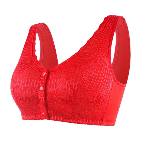 SPZTSX Bras for Older Women Front Closure Bra Full Coverage Comfortable Bras No Underwire Plus Size Bra