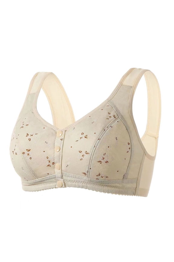 Bras for Older Women Front Closure Bras for Senior Women's Wireless Bra Designed by 70 Year No Underwire