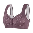 thumbnail image 1 of SPZTSX Bras for Older Women Plus Size No Underwire Full Coverage Breathable Cotton Bra Front Closure Padded Bralettes, 1 of 5