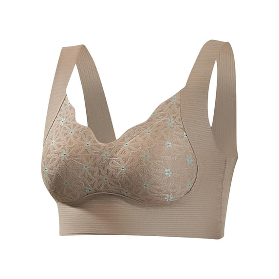 SPZTSX Bras for Women No Underwire, Bras Lifting Anti-Sagging Seamless Wire-Free Push-Up Bra