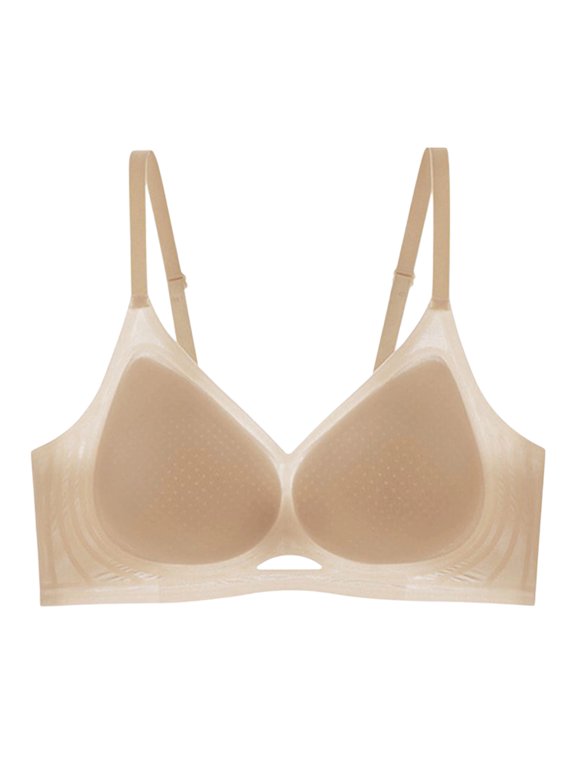 Cooling Ultra Thin Breathable Mesh Wireless Bras for Women Deep V Side Support Anti Sag Everyday Comfort Bra