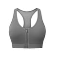 thumbnail image 1 of SPZTSX Front Zipper Sports Bras for Women Racerback Mesh Breathable High Support Workout Yoga Running Bra, 1 of 4