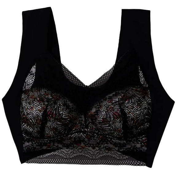 SPZTSX Full-Coverage Bra Ribili Bra Older Women No Wire Push up Bra Wrapped Chest Vest Wireless Bra