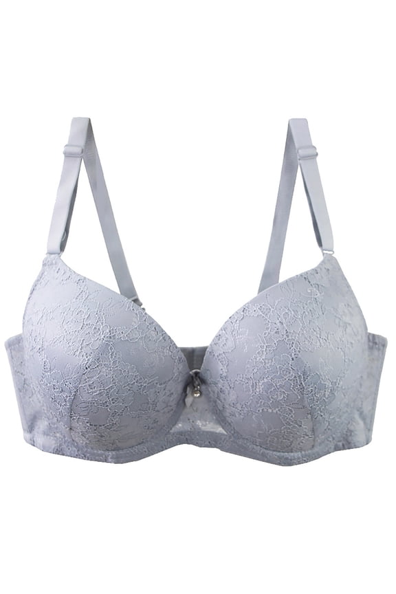 Lace Bra for Women Foam Underwire Supportive Lift D Cup Thin Style for Enhanced Shape and No Wire Bra