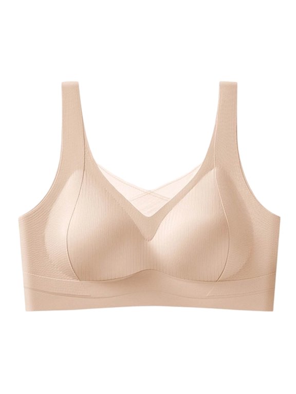 Push Up Wireless Bras for Women Side Support Anti Sag Fixed Cup Back Support Everyday Bra