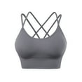 thumbnail image 1 of SPZTSX Strappy Sports Bra for Women Seamless Yoga Athletic Gym Workout Tank Tops Crisscross Running Padded Cropped Bralette, 1 of 2