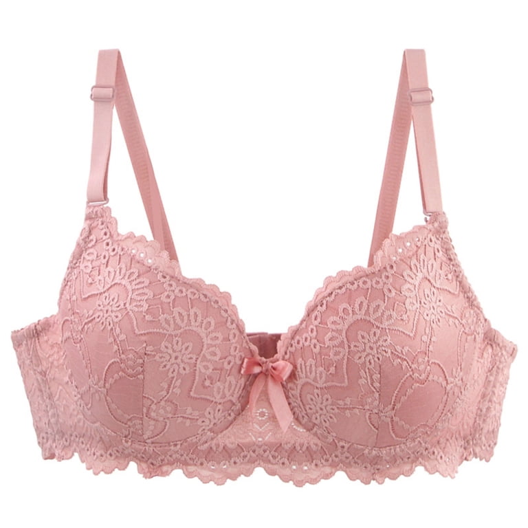 SPZTSX Underwire Floral Lace Push Up Bras for Women Deep V Side
