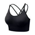 thumbnail image 1 of SPZTSX Women Fitness Sports Bra Wireless Cross Strap Traceless Support Quick Dry U Neck Athleisure Plus Size, 1 of 6