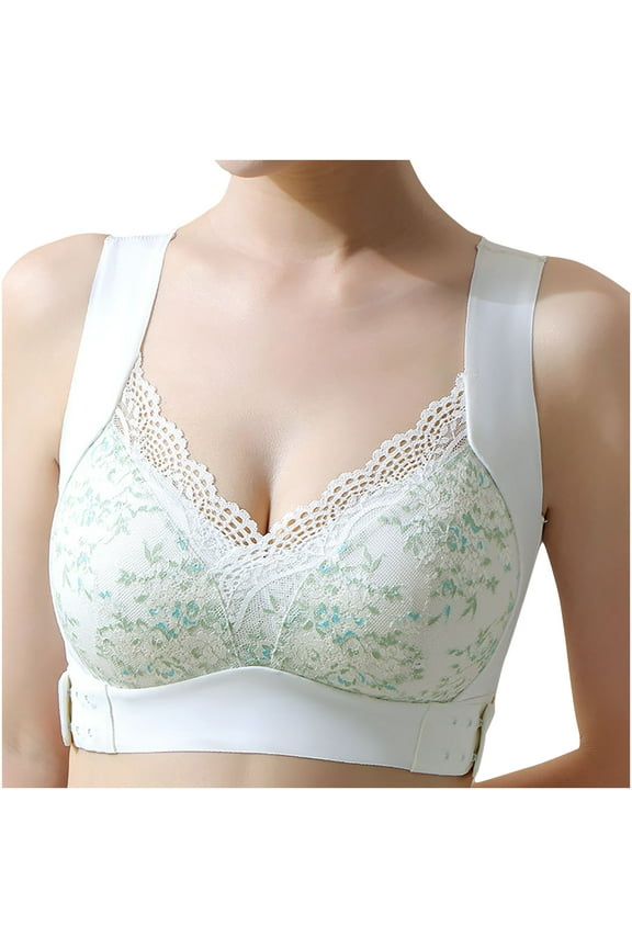 Women's Back Fat and Side Bra Fat Wirefree Push Up Bras Full Coverage Back Fat High Support Lifting Bras