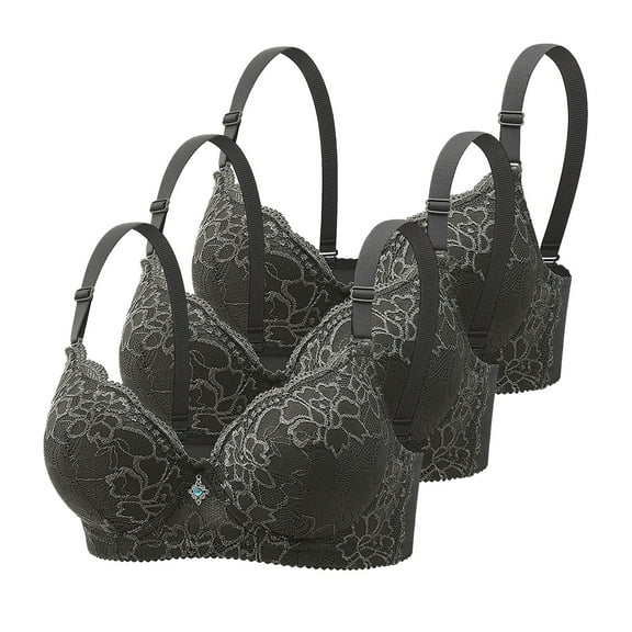 SPZTSX Women's Lace Bra with Underwire Pack of Up Bra with Adjustable Bustier Comfort Womens Bras Comfortable Plus Size