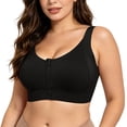 thumbnail image 1 of SPZTSX Zip Front Sports Bras for Women Plus Size High Impact Compression Support Post Surgery Workout Running Bra, 1 of 4