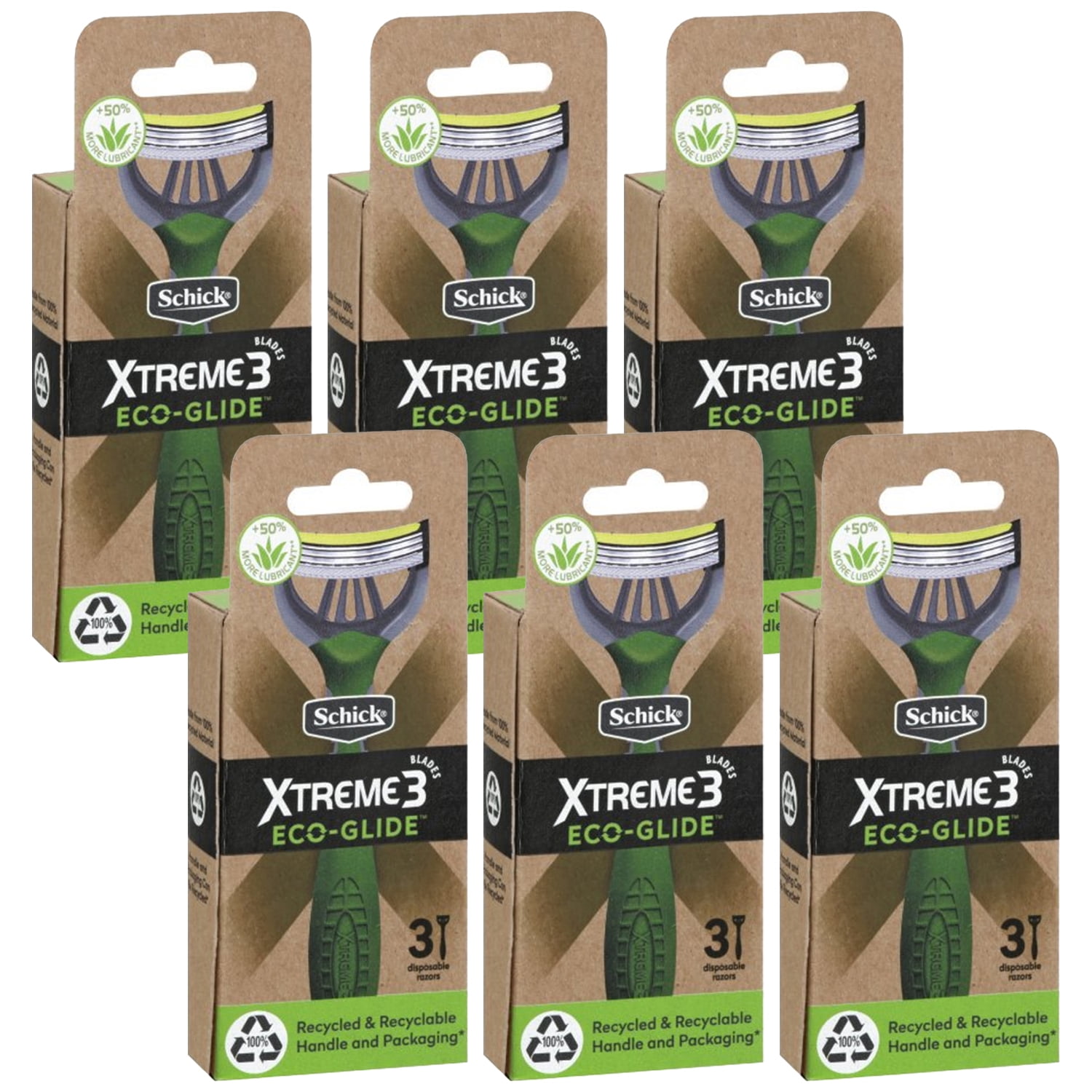 SPack of (6) chick Xtreme3 Xtreme 3 Glide 3ct