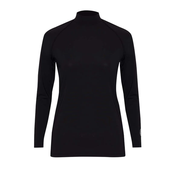 SParms Golf Ladies Sun Protection Body High Neck Shirt Black Medium