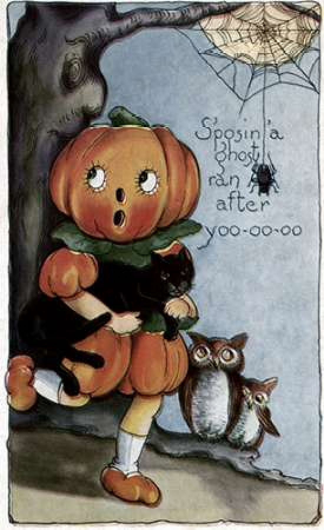 SPosin a Ghost Ran After Yoo-Oo-Oo Canvas Art - Unknown (12 x 18)