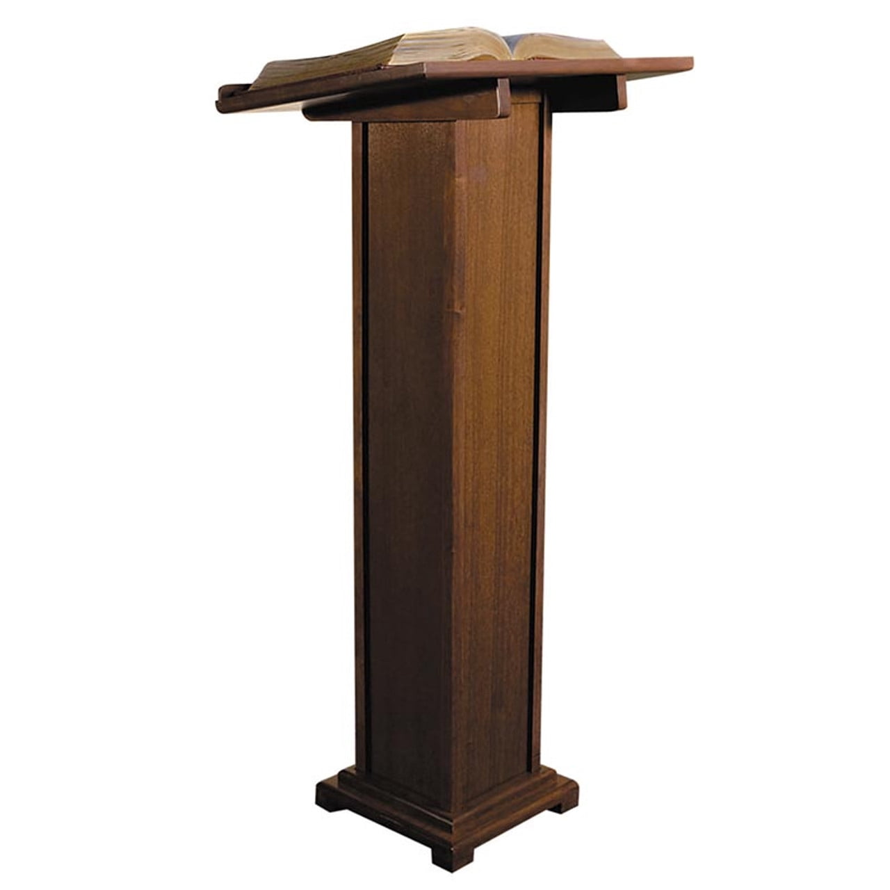 SQ BASE LECTERN-WALNUT STAIN - Walmart.com