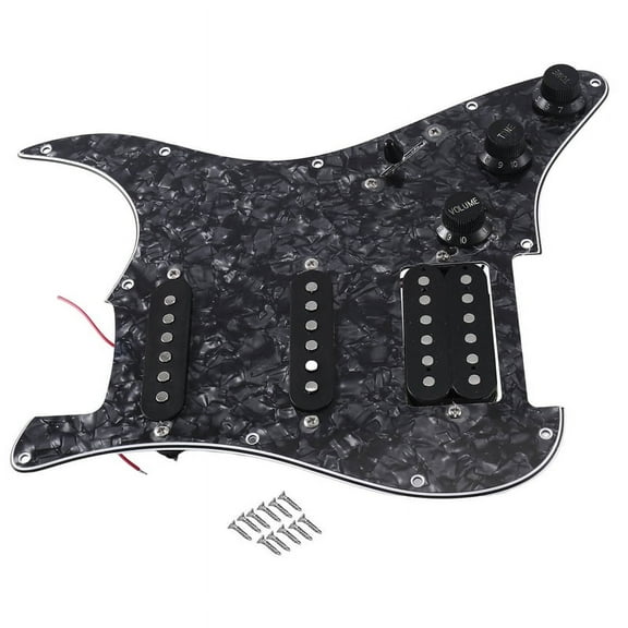 SQ Electric Guitar Loaded Prewired Electric Guitar Pickguard Pickup Assembly,1 * Prewired Pickguard Set,Black