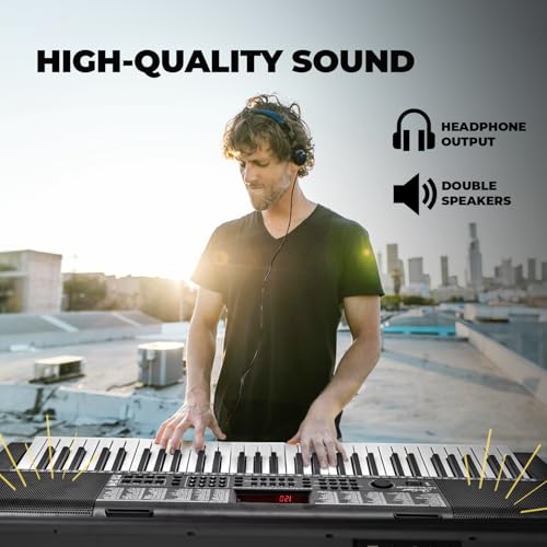 SQ-KB61KEP 61-Key Portable Electronic Keyboard  Digital Piano for Beginners and Experienced Musicians, Multi-Functional, Premium Sound Quality