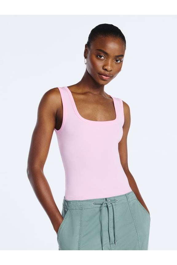 Women’s Square Neck Tank Top, Sizes XS-XXL
