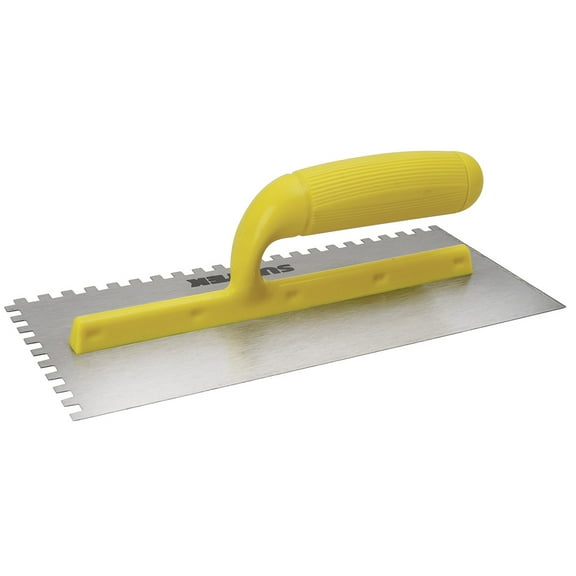 SQ NOTCH TROWEL,11X5"PLAST HDL