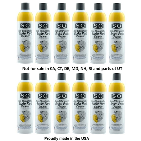 SQ Non Chlorinated Brake Cleaner Highly Flammable Aerosol Can, 12 Pack
