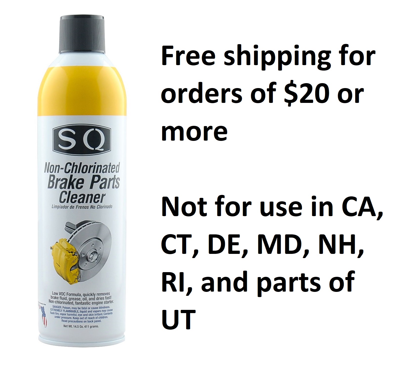 SQ Non Chlorinated Brake Parts Cleaner