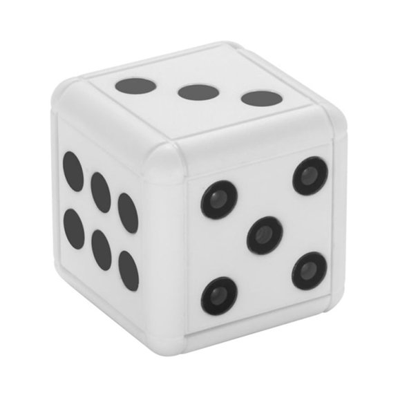 SQ16 Full HD 1080P Mini Camera Dice Mini Surveillance Camcorder DV Night Vision Recording Infrared Induction Support TF Card,White