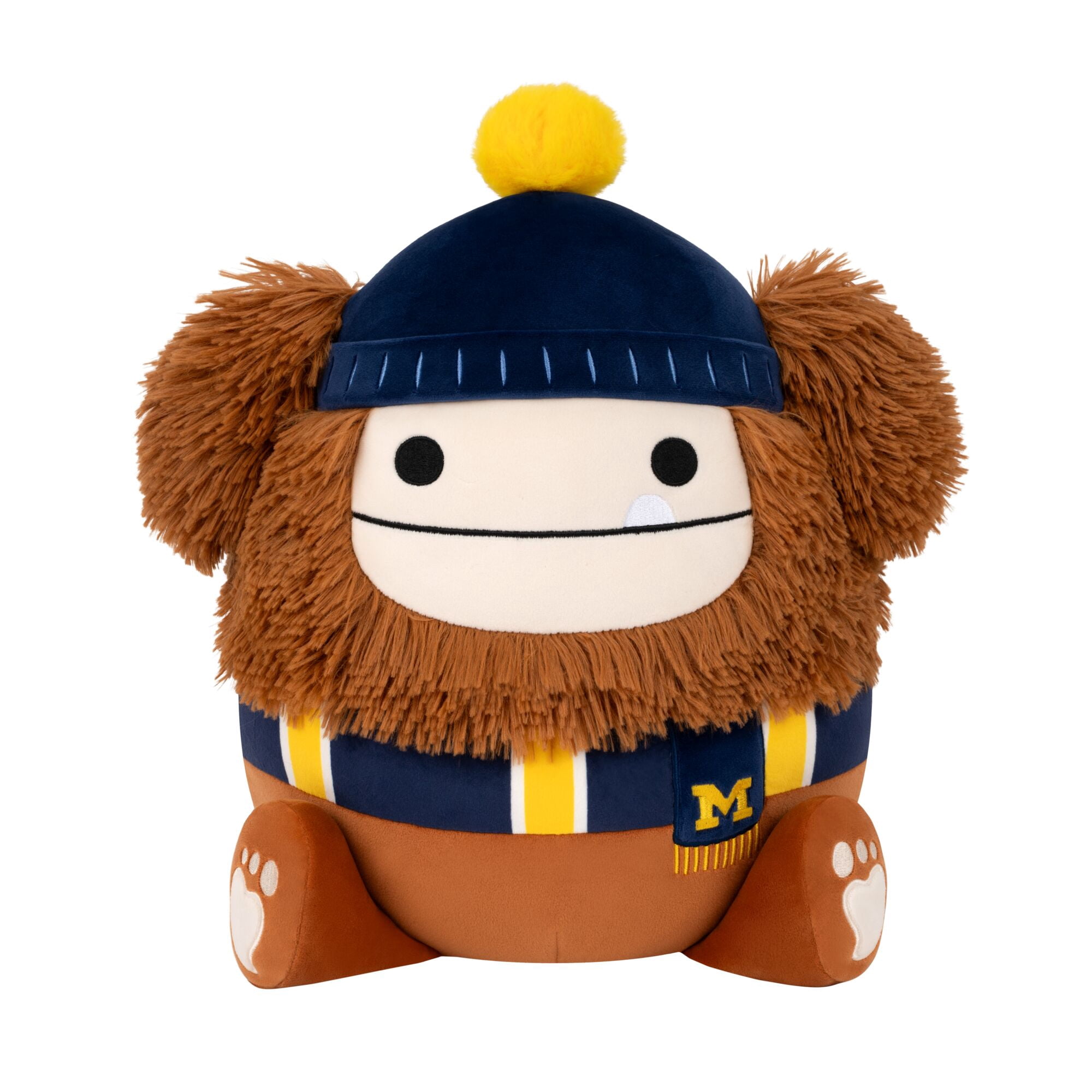Squishmallows Original University of Michigan 12-inch Benny the Bigfoot Plush - Child's Ultra Soft Plush Toy