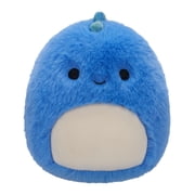 Squishmallows FuzzAMallow Official 5 inch Brody the Blue Dino With White Belly - Childs Ultra Soft Plush Toy