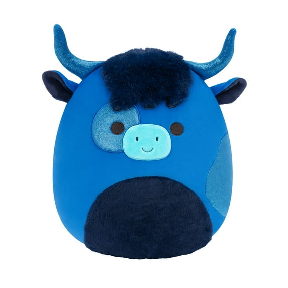Squishmallows Official 10 inch Osgood the Dark Blue Highland Cow - Child's Ultra Soft Stuffed Plush Toy
