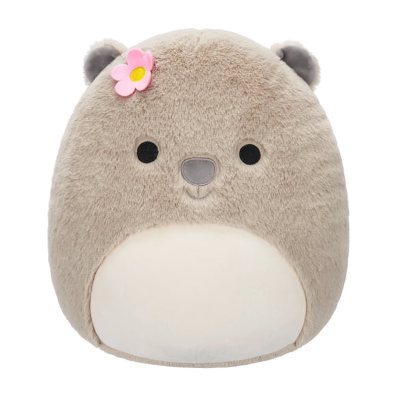 Squishmallows FuzzAMallow Official 12 inch Wesley the Grey Wombat With Fuzzy Belly - Child's Ultra Soft Plush Toy