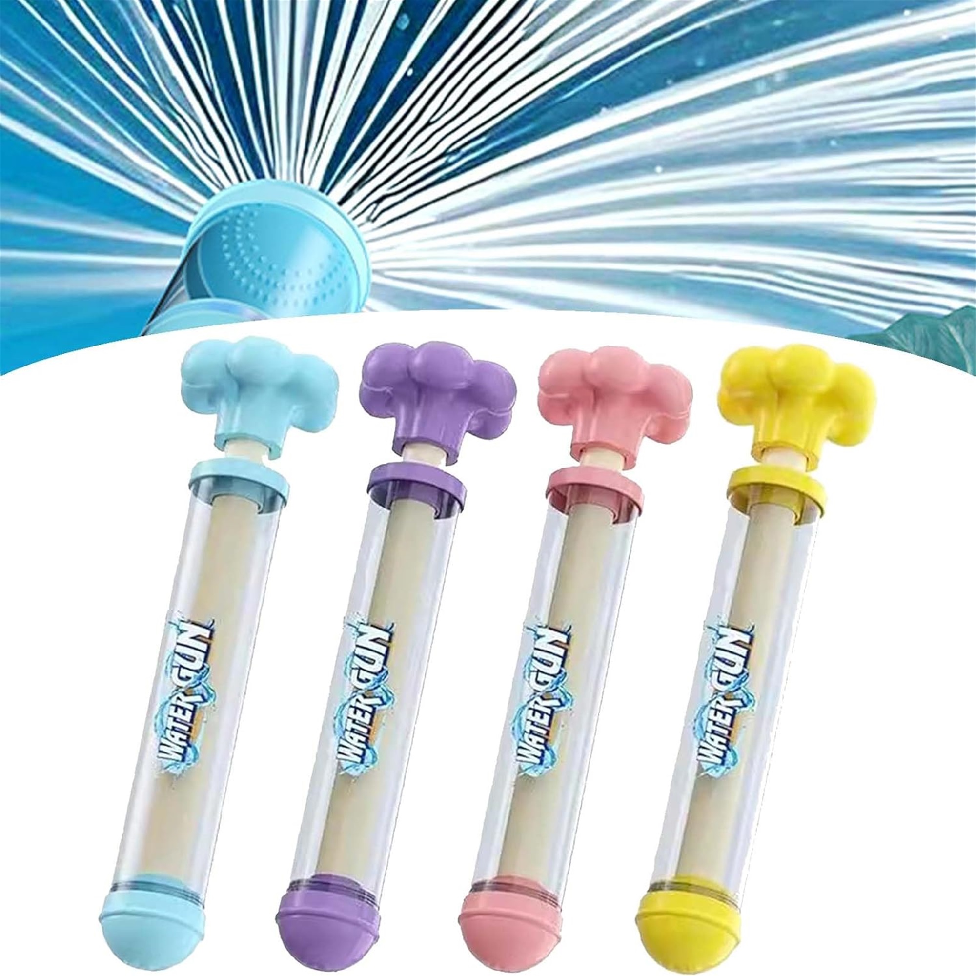 SQDWYGG Firework Water Gun, Fireworks Style Water Spray Toys, Romantic Fireworks Style Water Guns Spray Toy for Couples, Waters Firework Spray Gun Squirter for Party, Interactive Game, etc,4 Pcs Mix