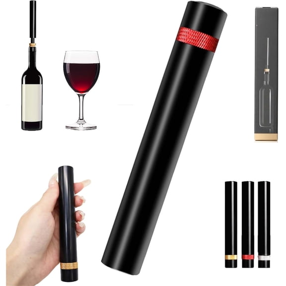 SQDWYGG Wine Opener, 2026 New Wine Opener, Needle Type Wines Bottle Openers, Travel Portable Pocket Air Pressure Pump Bottle Open (3PCS),Red,5.5in*0.8in