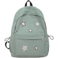 thumbnail image 1 of SQDWYGUO Cute Y2K Aesthetic Backpack Stars Pattern Preppy Backpack Laptop Backpack Back to College Supplies,Sage Green, 1 of 7