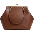 thumbnail image 1 of SQDWYGUO Kiss Lock Frame Handbag, PU Leather Shoulder Tote Bag Messenger Hobo Clutch Purse for Women Formal Work Leisure,Pure Brown,1, 1 of 7