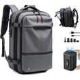 thumbnail image 1 of SQDWYGUO Vacpack Backpack, Airback Backpack with Pump, 60L Expandable Backpack with Vacuum Compression, Waterproof and Anti-Theft Air Vacuum Backpack for Travel,Gray, 1 of 6