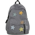 thumbnail image 1 of SQDWYGUO Y2K Aesthetic Backpack Preppy Backpack Cute Trendy Star Backpack Laptop Backpack Back to College Supplies,Grey, 1 of 7