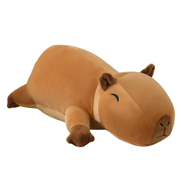SQEQE Weighted Capybara Plush Cute Soft Pillow Toy Gift for Kids 9.8 Inch, 0.8 Lbs