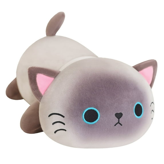 SQEQE Weighted Siamese Cat Plush, Cute Soft Pillow Toy Gift for Kids 13.8 Inch, 1.6 Lbs