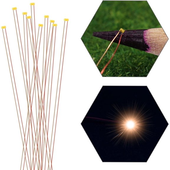 SQHQ 10pcs Pre-Wired 0201 SMD LED Warm White Copper Wire LED (Warm White)