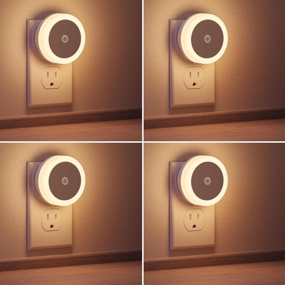 SQHQ LED Baby Night Lights Plug into Wall [4Pack], Nightlight with ...