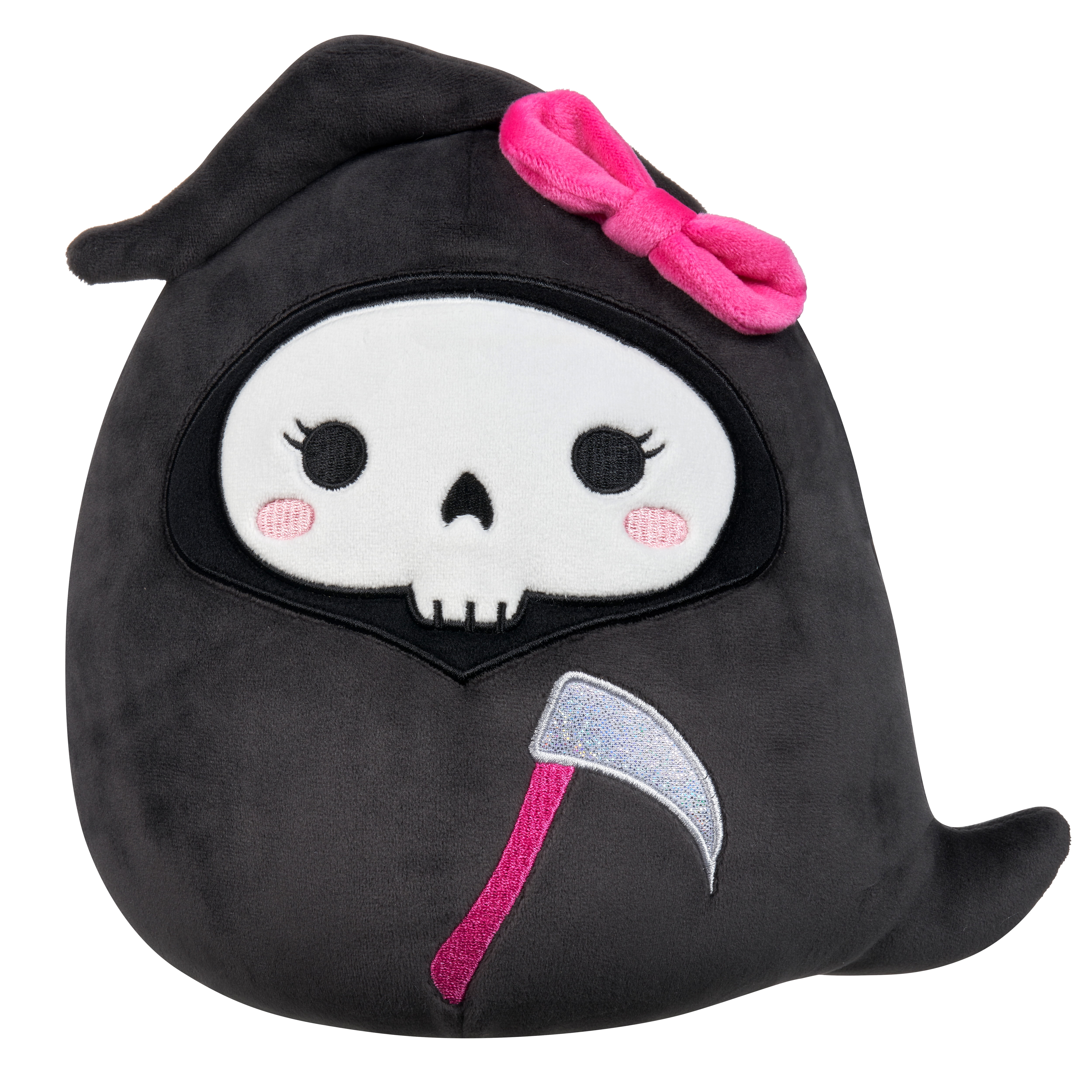 Squishmallows Official 5 inch Jane the Black Grim Reaper with Pink