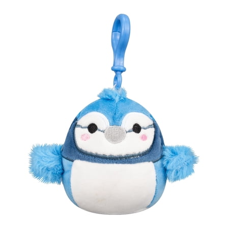 Squishmallows Original 3.5 inch Babs the Blue Jay - Child's Ultra Soft Stuffed Plush Clip-on