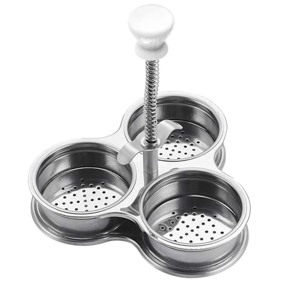 Valatala Egg Poachers Egg Boiler 3 Stainless Steel Grids for Cooking Eggs Non-Stick Pocket Egg Cups