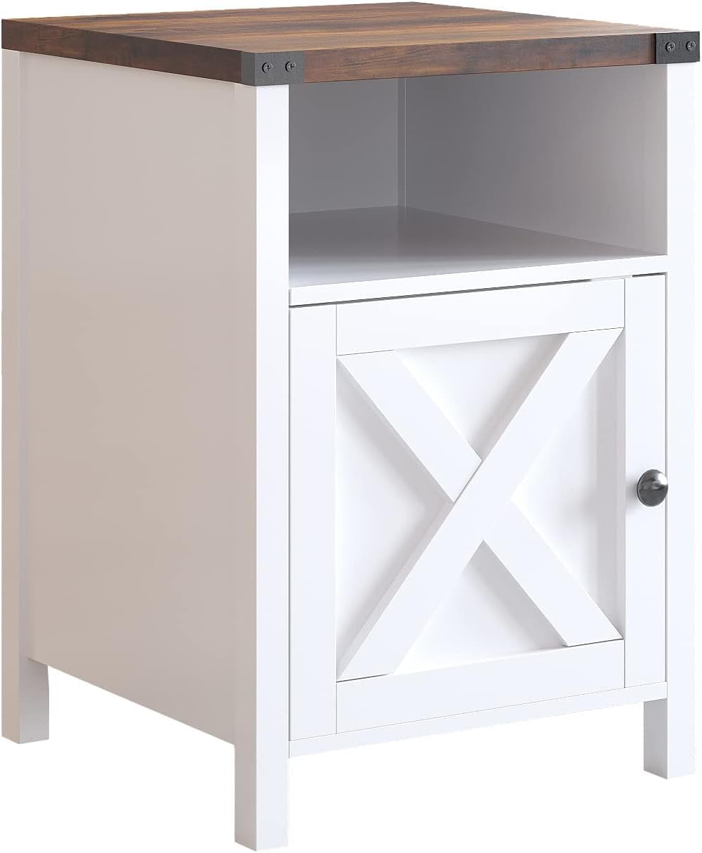 SQNVH Farmhouse Nightstand Bedside Tables Night Stand for Bedrooms