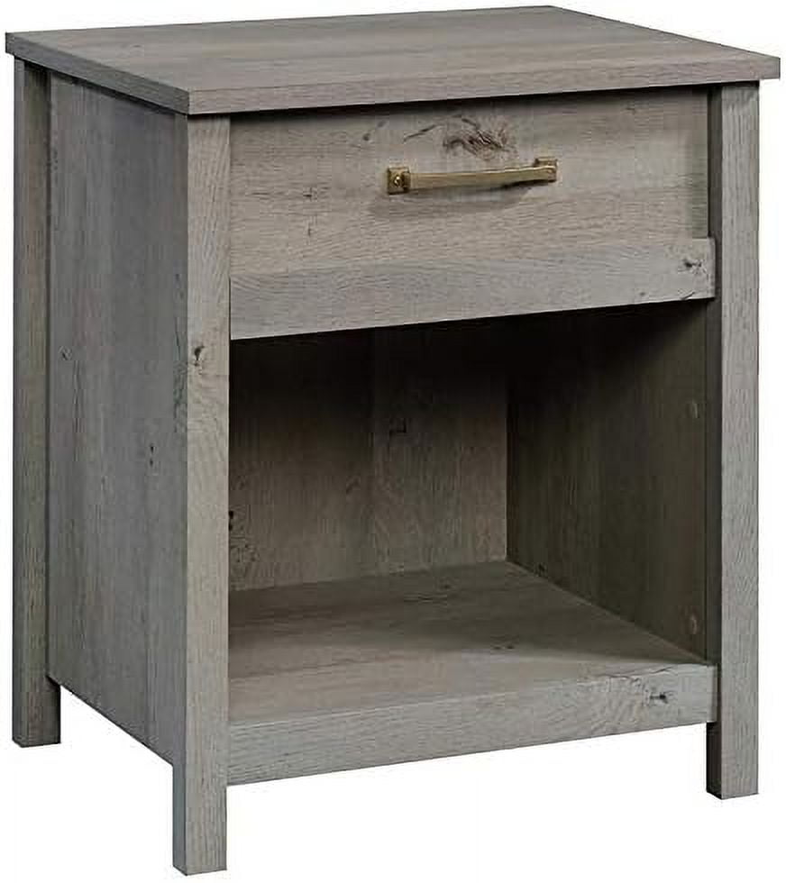 Mystic Oak Vintage-Inspired Nightstand with Storage Drawer