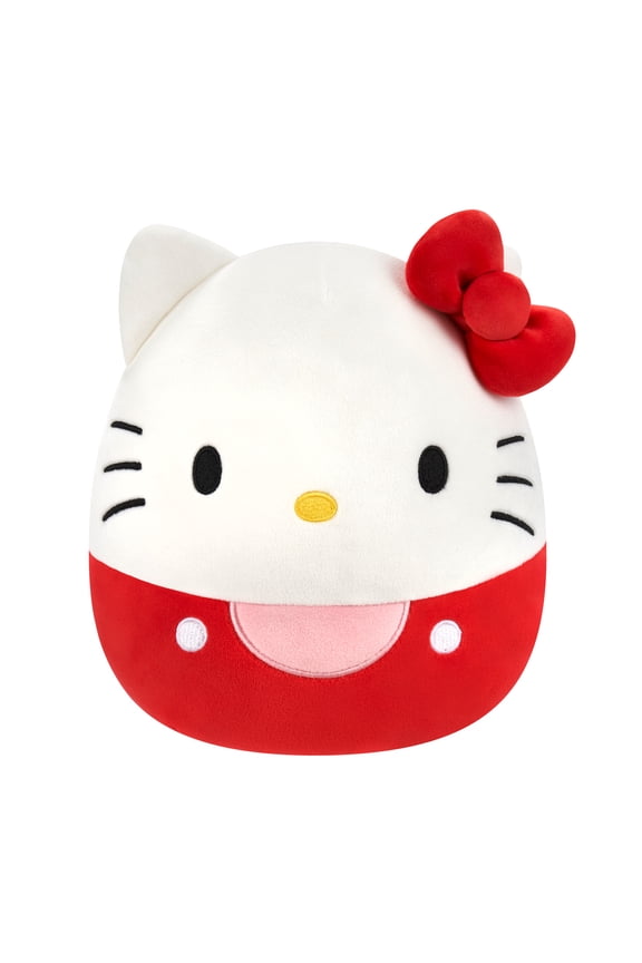 Original Sanrio 8 inch Hello Kitty in Red Overalls – Child's Ultra Soft Plush Toy