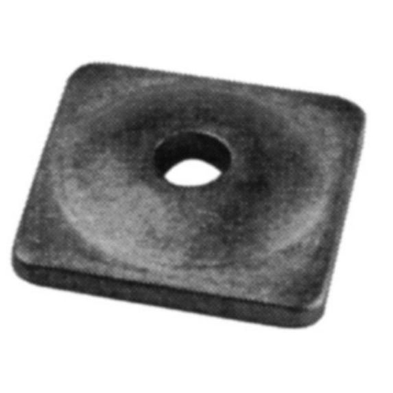 Woodys Aluminum Square Support Plates - Natural - 5/16in. Thread , Material: Aluminum ASW2-3775
