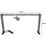 SQUARE BLACK BOX TRUSS GOAL POST ARCH KIT 19.7FT Width Mobile Portable DJ Lighting System Metal Arch