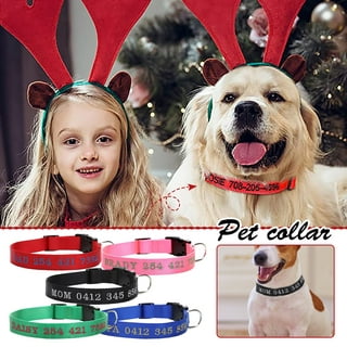 Petfactors Adjustable Dog Collar with Personalized Tags, Custom Pets Collar DIY Name & Phone Number with Superior Material Durable & Comfy 10 Patterns